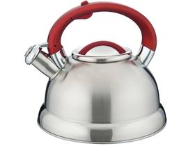 Chaleira Aço Inox 3 Litros Fundo Triplo Diletta Vermelha - MOR