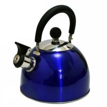 Chaleira Aço Inox Azul 1,8l Com Apito Bule - Art house Chaleira Aço Inox Azul 1,8l Com Apito Bule - Art house