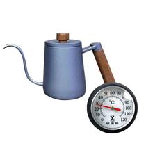 Chaleira Aço Inox Azul Bico Fino Com Termômetro 550ml - ILC