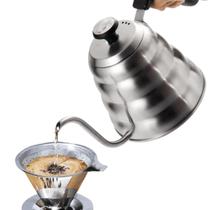 Chaleira Aco Inox Bico De Ganso Com Termometro 1000ML Chaleira Aco Inox Bico De Ganso Com Termometro 1000ML