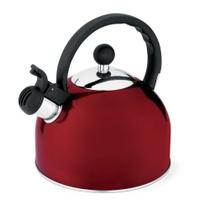 Chaleira aço Inox com Apito Fixo 1,75L Vermelha - Hércules