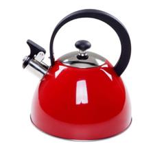 Chaleira Aço Inox com Apito Vermelha 2,5 litros Chaleira Aço Inox com Apito Vermelha 2,5 litros