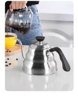 Chaleira Aço Inox Escovado 1l Bico Fino Com Tampa Chá Café Chaleira Aço Inox Escovado 1l Bico Fino Com Tampa Chá Café