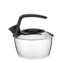 Chaleira Aço Inox Fundo Triplo Cabo Preto 1,5L Tramontina