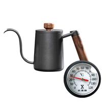 Chaleira Aço Inox Preto Bico Fino Com Termômetro 350ml - ILC