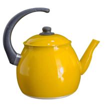 Chaleira Alumínio Bule Amarelo Retro Com Tampa 2,4L Chaleira Alumínio Bule Amarelo Retro Com Tampa 2,4L