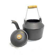 Chaleira Antiga De Ferro Fundido 2 Litros Com Alça 25X15Cm