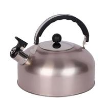 Chaleira Apito Inox Bule 2,5L Ferver Água Cor Champagne Chaleira Apito Inox Bule 2,5L Ferver Água Cor Champagne