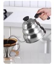 Chaleira Bico Fino Inox Chá Leite Café 1l Pescoço De Ganso Chaleira Bico Fino Inox Chá Leite Café 1l Pescoço De Ganso