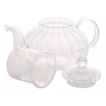 Chaleira Borossilicato 800Ml Resistente Calor + Xicara