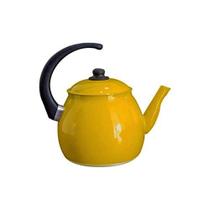 Chaleira Bule Amarelo Retro Com Tampa Alumínio 2,4L R317 Chaleira Bule Amarelo Retro Com Tampa Alumínio 2,4L R317