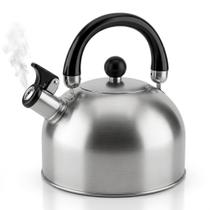 Chaleira Bule Café Água Prática Com Tampa E Apito Em Aço Inox Resistente 2 Litros