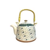 Chaleira Bule De Porcelana Oriental Para Chá - Verde Escuro Chaleira Bule De Porcelana Oriental Para Chá - Verde Escuro