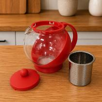 Chaleira Bule De Vidro Café Chá Com Infusor Coador De 750ml Chaleira Bule De Vidro Café Chá Com Infusor Coador De 750ml