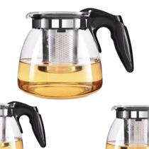 Chaleira Bule de Vidro Com Infusor Aço Inox Chá Café 950ml