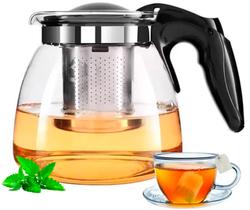 Chaleira Bule De Vidro Infusor Inox Para Chá 1 Litro Chaleira Bule De Vidro Infusor Inox Para Chá 1 Litro