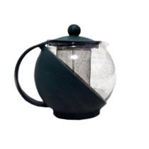 Chaleira Bule Infusor De Vidro Com Coador Chá Ervas Folhas Café Gourmet 750ml Verde Escuro