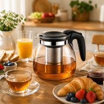 Chaleira Bule Jarra de Vidro com Infusor Vai ao Fogo 1L Chaleira Bule Jarra de Vidro com Infusor Vai ao Fogo 1L
