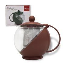 Chaleira Bule Vidro Infusor Aço Inox Bule Chá Café - 750ml