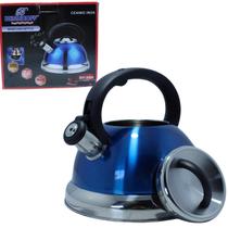 Chaleira c/ apito inox 2,6l besinhoff cor:azul