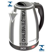 chaleira café bom dia chaleira elétrica 110v inox prateada 1,8 L de tomada