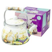 Chaleira charm italy esmaltada 2,5L para fogão - A5 Importadora