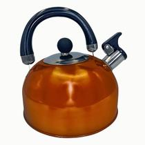 Chaleira Com Apito Aço Inox 2 Litros Tampa E Alça Térmica Chaleira Com Apito Aço Inox 2 Litros Tampa E Alça Térmica