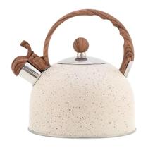 Chaleira Com Apito Aço Inox Marmol 2,5 Litros Alça Baquelite Leiteira