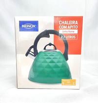 Chaleira Com Apito Brinox 2,7 Litros Verde