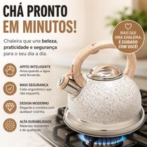 Chaleira Com Apito Chaleira de inox Para Café Cha Agua Quente Rapido Fogão Normal Indução Premium Presente Dia das Mães Chaleira Com Apito Chaleira de inox Para Café Cha Agua Quente Rapido Fogão Normal Indução Premium Presente Dia das Mães