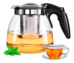 Chaleira Com Infusor Bule De Vidro Para Chá 1 Litro Inox Chaleira Com Infusor Bule De Vidro Para Chá 1 Litro Inox
