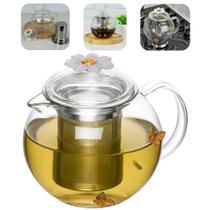 Chaleira Com Infusor Vidro Borossilicato 600ml Sun Garden Flores e Borboletas Mesa Posta Luxo Wolff