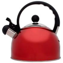 Chaleira de Aço Inox com Apito Mimo Style Vermelha 2 Litros Chaleira de Aço Inox com Apito Mimo Style Vermelha 2 Litros