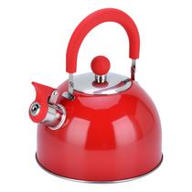 Chaleira De Aço Inoxidável Na Cor Vermelha Com Apito E Alça Móvel Em Baquelite Bule 2 Litros Chá Café Chimarrão Mundiart Chaleira De Aço Inoxidável Na Cor Vermelha Com Apito E Alça Móvel Em Baquelite Bule 2 Litros Chá Café Chimarrão Mundiart
