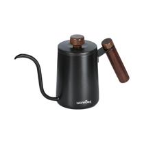 Chaleira De Café Em Aço Inoxidável Com Bico Longo E Cabo De Madeira Chaleira De Café Em Aço Inoxidável Com Bico Longo E Cabo De Madeira