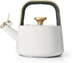 Chaleira de chá antiaderente de cerâmica para fogão de 1,8 L com glacê branco Chaleira de chá antiaderente de cerâmica para fogão de 1,8 L com glacê branco