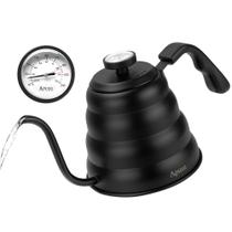 Chaleira de chá Apusu Black Stovetop com termômetro 1200mL