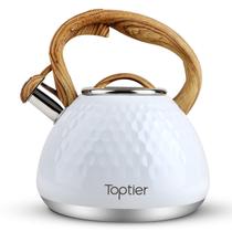 Chaleira de chá Toptier Whistling 2,7 L em aço inoxidável de qualidade alimentar Chaleira de chá Toptier Whistling 2,7 L em aço inoxidável de qualidade alimentar