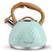 Chaleira de chá Toptier Whistling 2,7L em aço inoxidável verde claro Chaleira de chá Toptier Whistling 2,7L em aço inoxidável verde claro