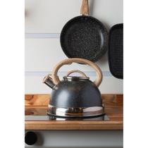 Chaleira de Indução com Apito 3L Granilite Preto Aço Inox Chaleira de Indução com Apito 3L Granilite Preto Aço Inox