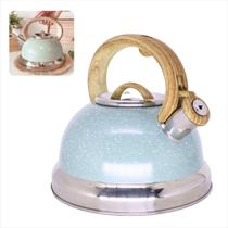 Chaleira De Indução Roma Verde Com Apito 2,7 Litros Em Aço Inox