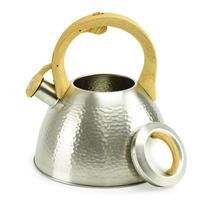 Chaleira de Inox 3 Litros Prata Martelada com Apito Chaleira de Inox 3 Litros Prata Martelada com Apito