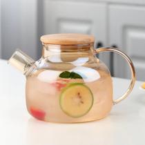 Chaleira de Vidro Âmbar com Infusor 1L Bule Chá Resistente ao calor Para Café Chaleira de Vidro Âmbar com Infusor 1L Bule Chá Resistente ao calor Para Café
