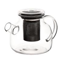 Chaleira De Vidro Borisilicato Com Compartimento Para Chá Em Aço Inox - Bugatti Chaleira De Vidro Borisilicato Com Compartimento Para Chá Em Aço Inox - Bugatti