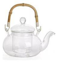 Chaleira De Vidro Borossilicato Infusor Wolff Inox 600ml