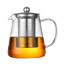 Chaleira De Vidro Borossilicato Resistente Ao Calor Com Infusor De Aço Inoxidável Removível
