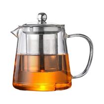 Chaleira De Vidro Borossilicato Resistente Ao Calor De 400ml a 1350ml Com Filtro Para Chá De Flores,