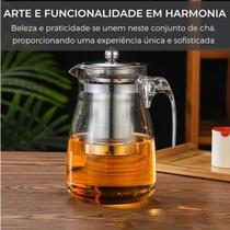 Chaleira de Vidro com Infusor 500ml para Chá Bule Não Vai ao Fogo Chaleira de Vidro com Infusor 500ml para Chá Bule Não Vai ao Fogo