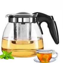 Chaleira de Vidro com Infusor Chá Café Bule 1litro Aço Inox