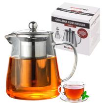 Chaleira De Vidro Com Infusor De Chá Inox Bule Cozinha 550ml UD233102